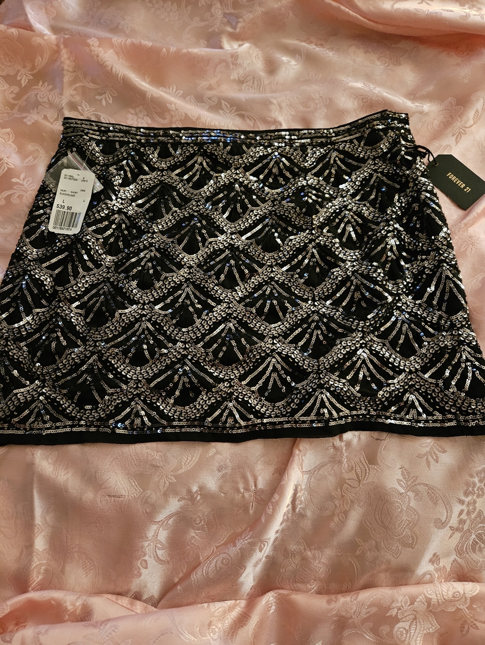Forever 21 Black Sequin Mini Skirt - Picture 2 of 7